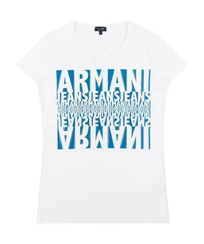 Armani Jeans Logo Printed T-shirt In White