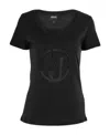 Shop Armani Jeans Logo Short-sleeved T-shirt In Black