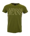 Armani Jeans Logo Short-sleeved T-shirt In Green