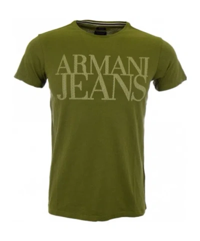 Armani Jeans Logo Short-sleeved T-shirt In Green