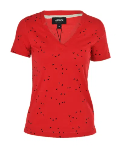 Armani Jeans Logo Short-sleeved T-shirt In Red