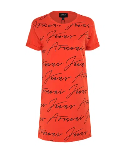 Armani Jeans Logo Short-sleeved T-shirt In Red