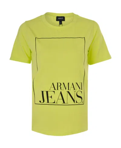 Armani Jeans Logo Short-sleeved T-shirt In Yellow