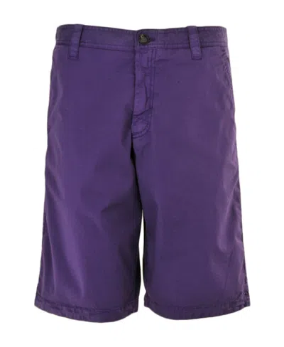 Armani Jeans Logo Shorts In Purple