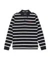 Armani Jeans Logo Striped Polo Shirt In Black