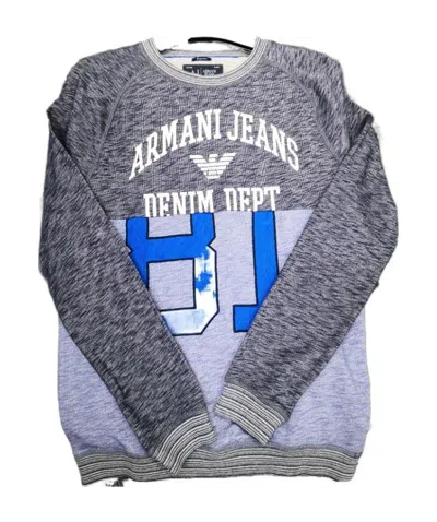 Armani Jeans Logo Sweater In Gray