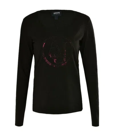 Armani Jeans Logo T-shirt In Black