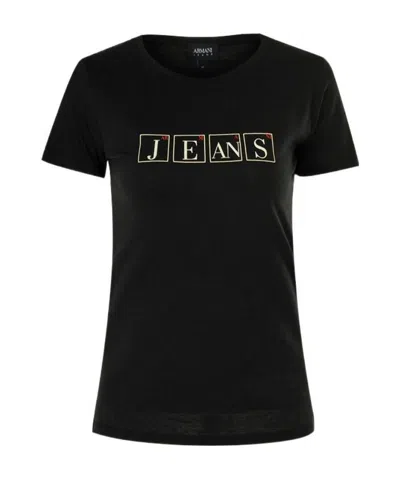 Armani Jeans Logo T-shirt In Black
