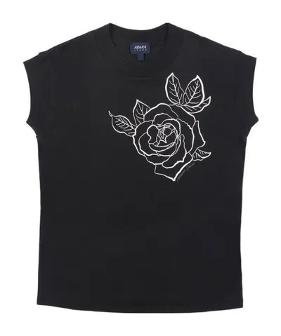 Armani Jeans Logo T-shirt In Black