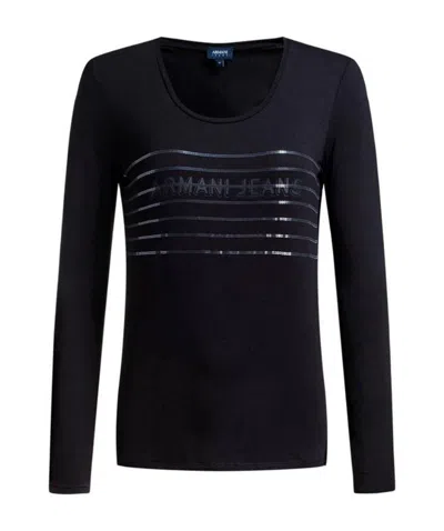 Armani Jeans Logo T-shirt In Black