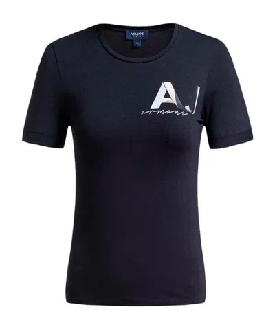 Armani Jeans Logo T-shirt In Black