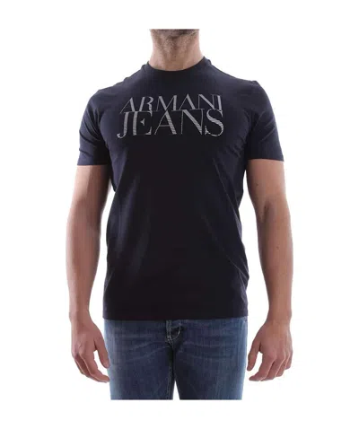 Armani Jeans Logo T-shirt In Black