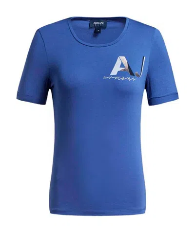 Armani Jeans Logo T-shirt In Blue