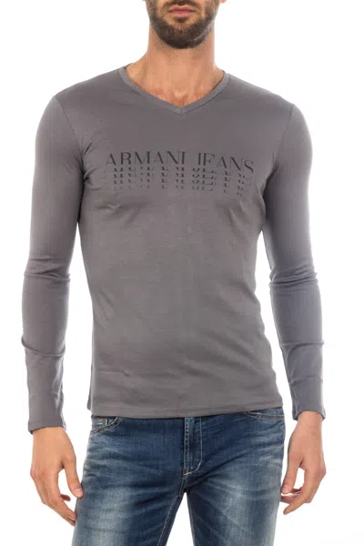 Armani Jeans Logo T-shirt In Grey