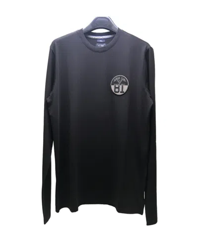 Armani Jeans Logo T-shirt With Round Neck In Black