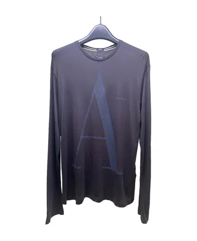 Armani Jeans Logo T-shirt With Round Neck In Black
