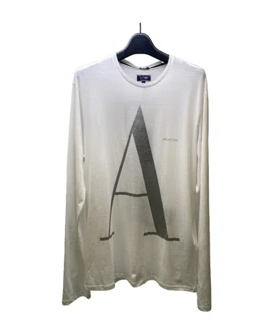 Armani Jeans Logo T-shirt With Round Neck In Gray