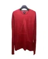 Armani Jeans Logo T-shirt With Round Neck In Red