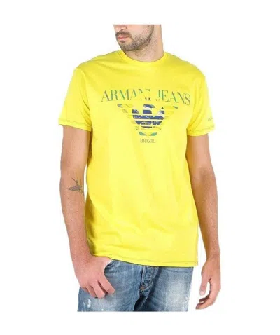 Armani Jeans Logo T-shirt In Yellow