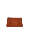 Armani Jeans Logo Wallet In Brown