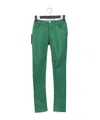 Armani Jeans Logo Zipper Denim Trousers In Green
