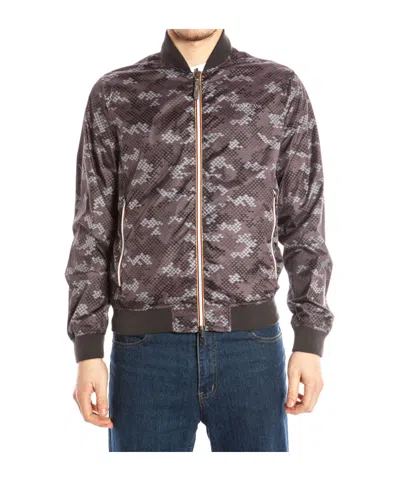 Armani Jeans Long Sleeve Casual Jacket In Brown