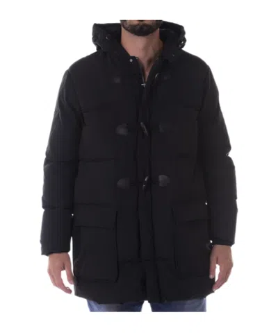 Armani Jeans Long Sleeve Down Jacket In Black