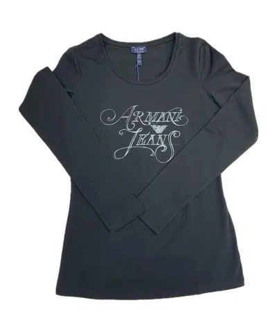 Armani Jeans Long Sleeve T-shirt In Black
