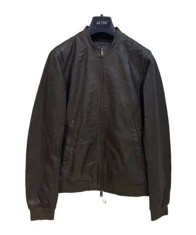 Armani Jeans Long-sleeved Casual Jacket In Black