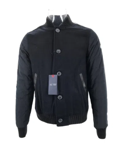 Armani Jeans Long-sleeved Casual Jacket In Black
