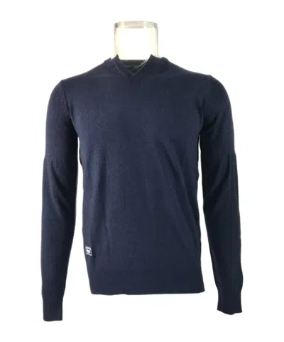 Armani Jeans Long-sleeved Contrasting Sweater In Black