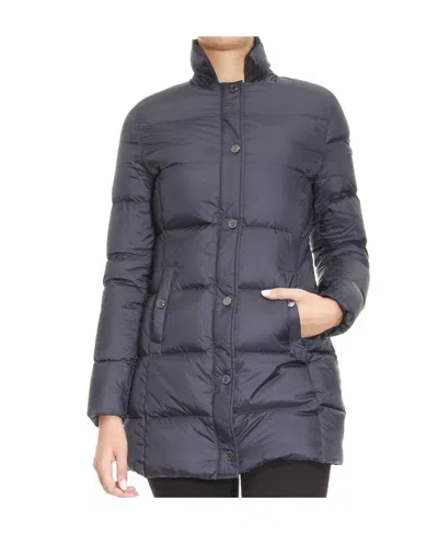 Armani Jeans Long-sleeved Down Jacket In Gray