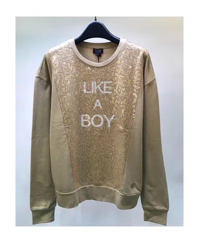 Armani Jeans Long-sleeved Hoodie In Brown