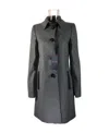 Armani Jeans Long-sleeved Lapel Coat In Black