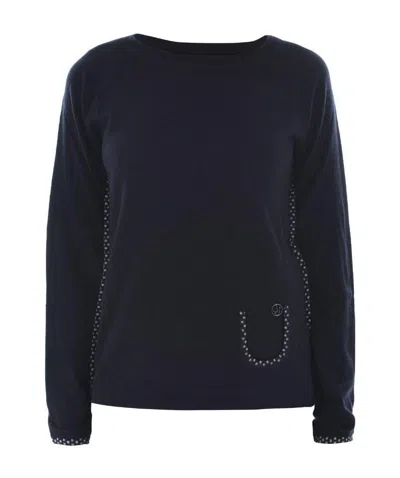 Armani Jeans Long-sleeved Pullover In Black
