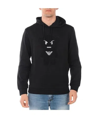 Armani Jeans Long-sleeved Round-neck Sweater In Black