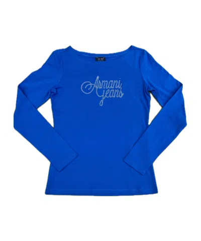 Armani Jeans Long-sleeved T-shirt In Blue