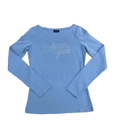 Armani Jeans Long-sleeved T-shirt In Blue