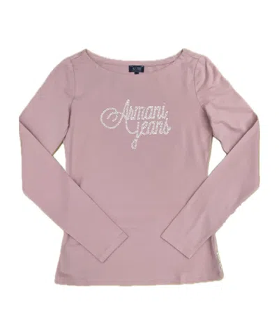 Armani Jeans Long-sleeved T-shirt In Pink