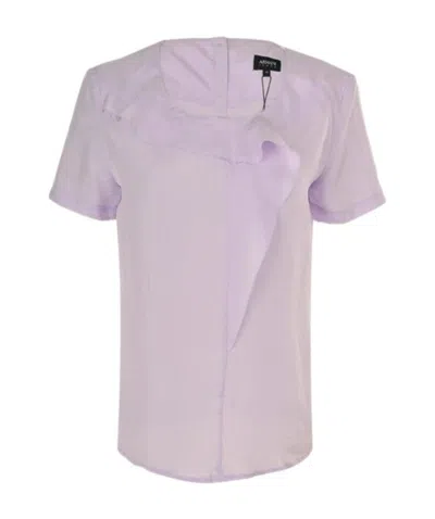 Armani Jeans Lotus Leaf Edge T-shirt In Pink