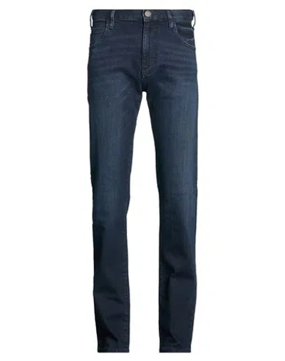 Armani Jeans Man Jeans Blue Size 28w-32l Cotton, Elastane In Multi