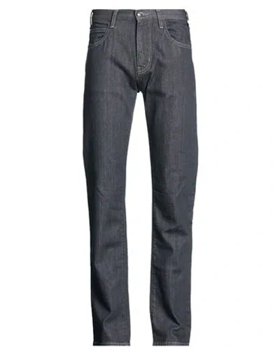 Armani Jeans Man Jeans Grey Size 28w-32l Cotton, Elastane In Gray