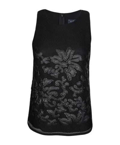 Armani Jeans Mesh Vest In Black