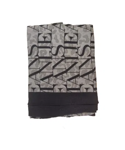 Armani Jeans Pattern Scarf In Gray