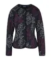 Armani Jeans Printed Pattern Casual Jacket In Black