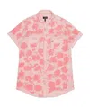 Shop Armani Jeans Printed Short-sleeved Shirt In Pink