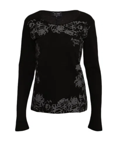 Armani Jeans Printed T-shirt In Black