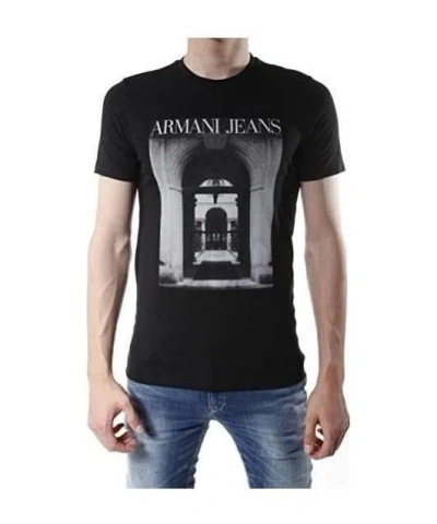 Armani Jeans Printed T-shirt In Black