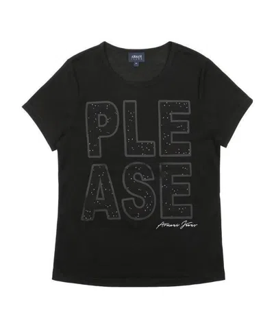 Armani Jeans Printed T-shirt In Black