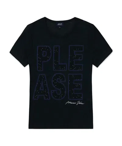 Armani Jeans Printed T-shirt In Black